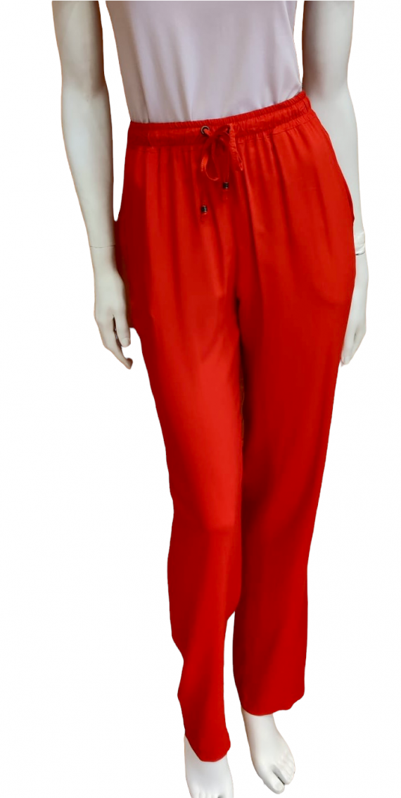Pantalón Con Goma y Cordón Rojo