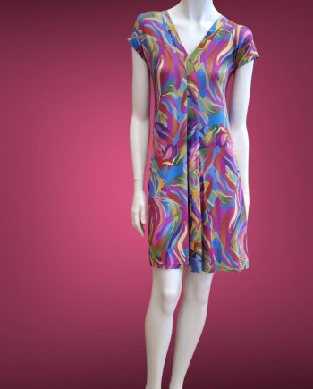 Vestido de Pico Multicolor (talla S) - Imagen 2