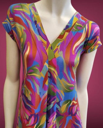 Vestido de Pico Multicolor (talla S) - Imagen 3