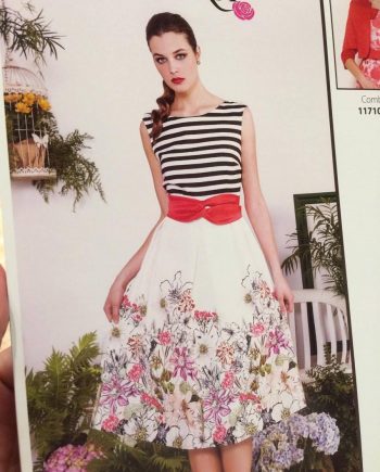 Vestido Rayas y Flores