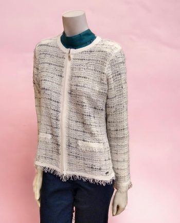 Chaqueta Tipo Chanel Deshilachada (talla 42)