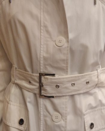Chaqueta Sahariana Blanca Con Cuello - Imagen 2
