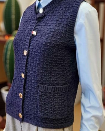 Chaleco Azul Botones Dorados