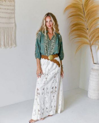 Falda Larga de Encaje Jaase