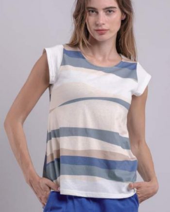 Camiseta Manguita Estampada