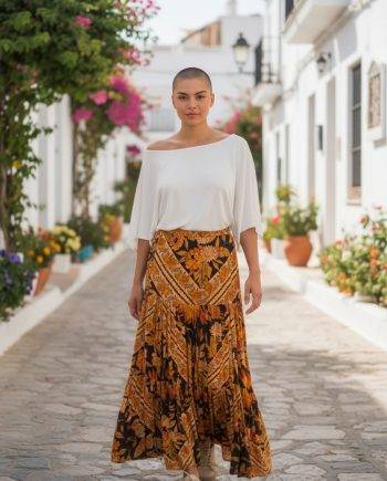 Falda Larga Con Estampado Jasse